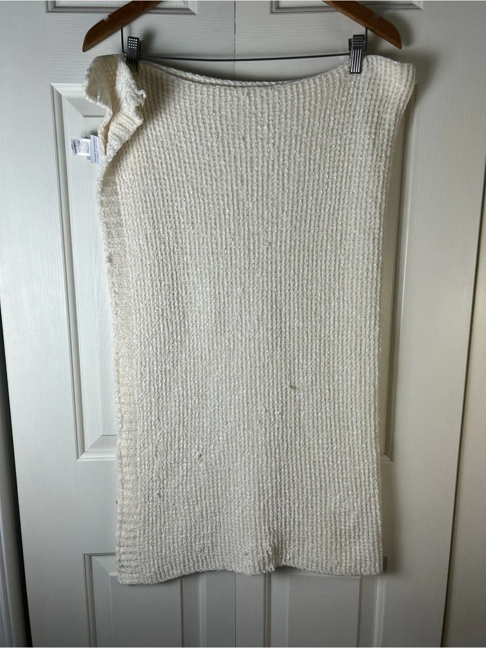 Dream Softly Baby Blanket Berkshire Chenille Sweater Knit Ivory Off White Cream